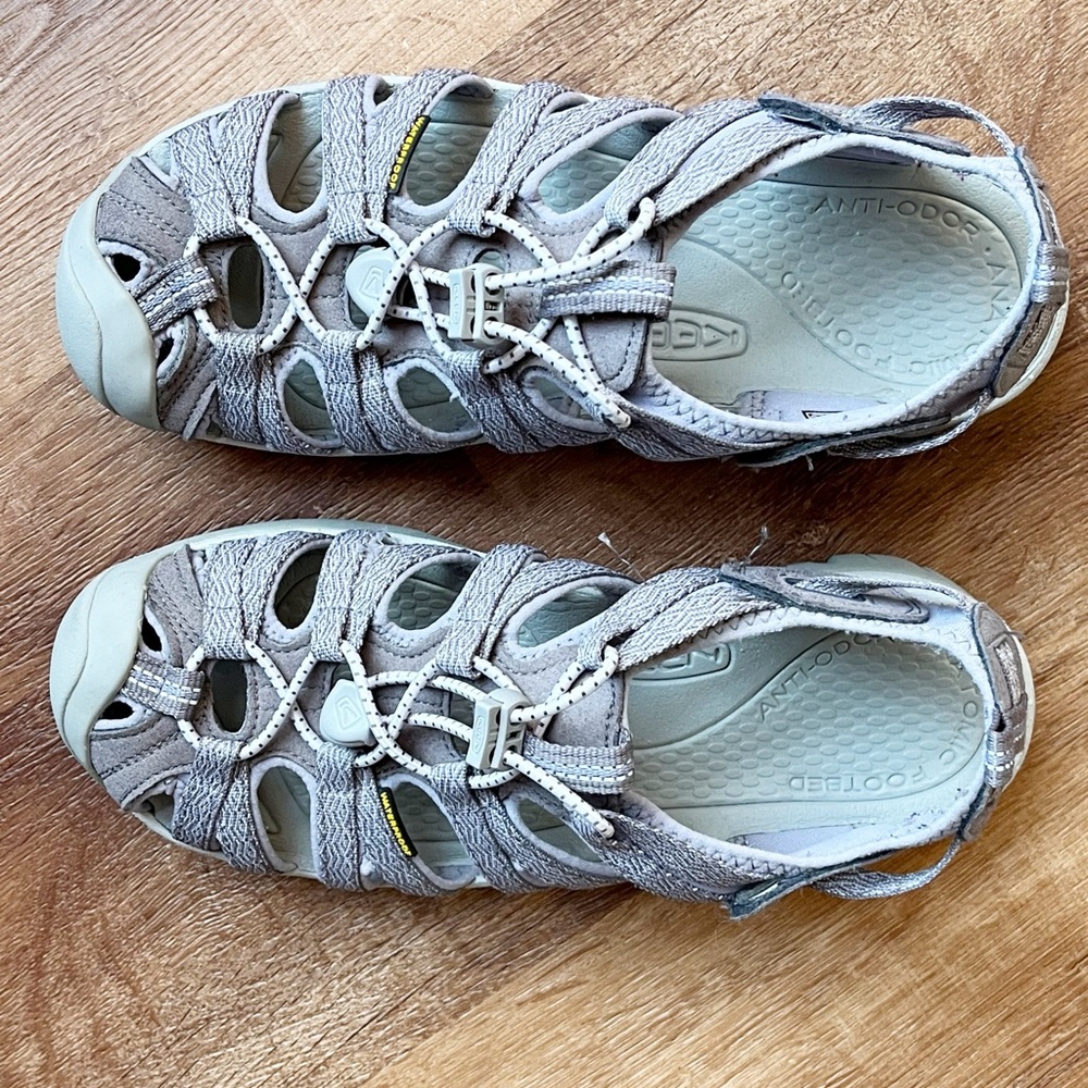 Keen Waterproof Sport Sandals Sz 8 Closed Toe Adjustable Lace Lock Fit Non Skid